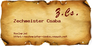 Zechmeister Csaba névjegykártya